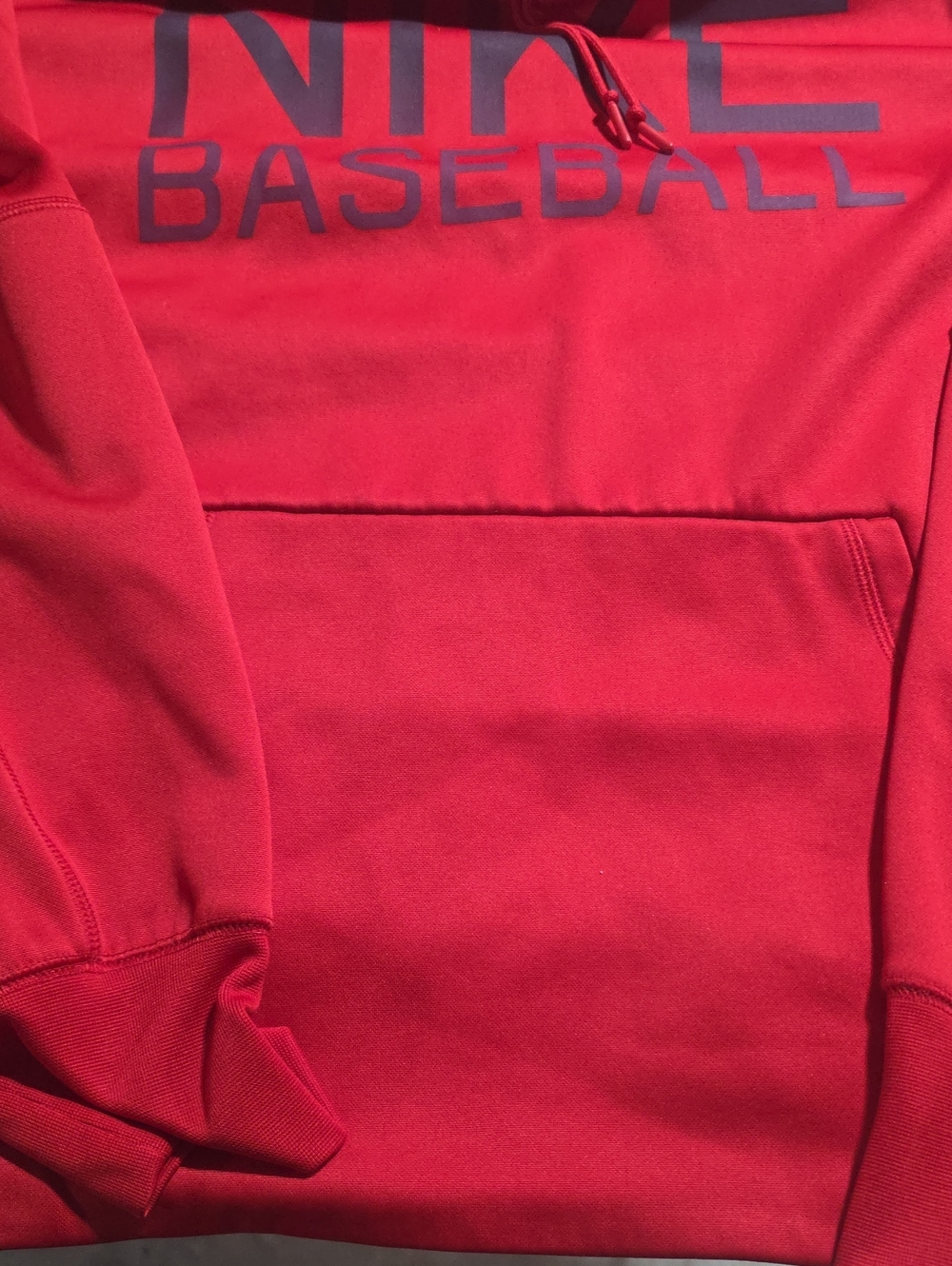 Mens Red Baseball Dri Fit Hoodie XXL - Picture 6 of 7